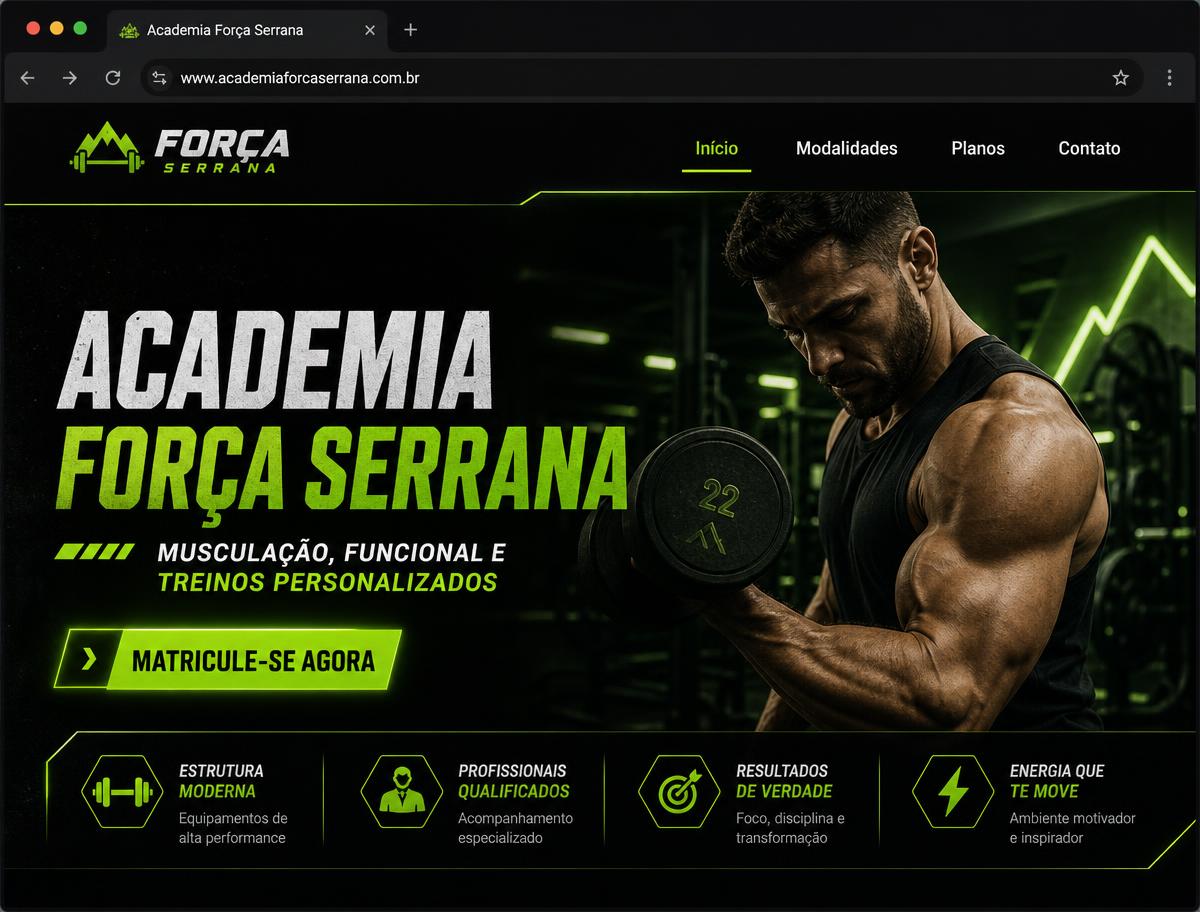 Site para academia