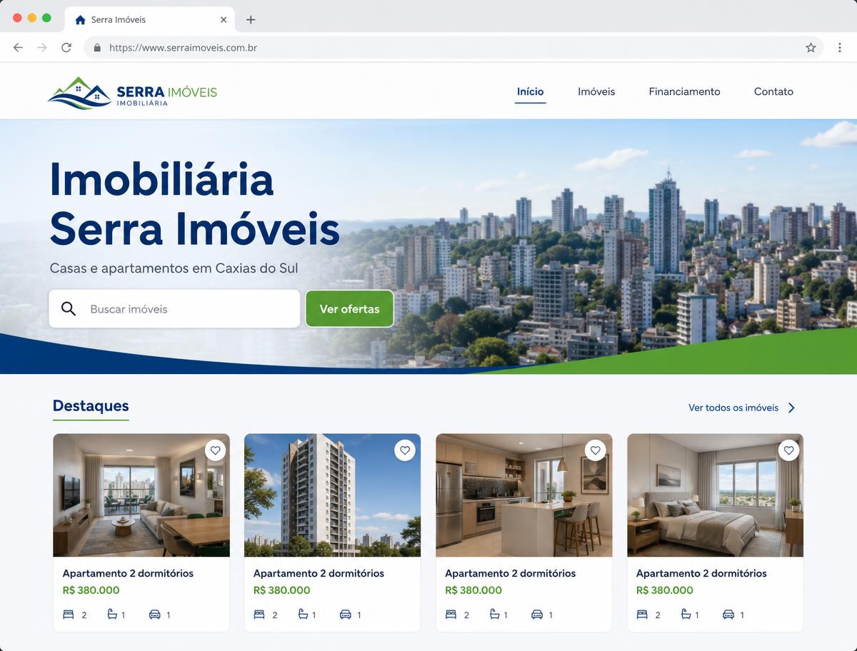 Site para imobiliária